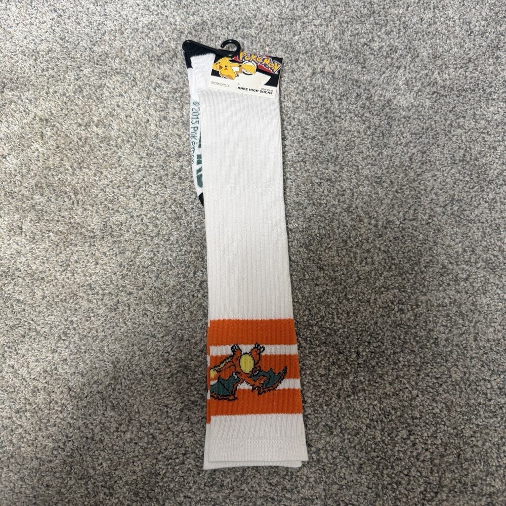 Pokemon Charizard Knee High Socks #006 Bioworld 1 Pair Sock Sz 9-11 Shoe Sz 5-10